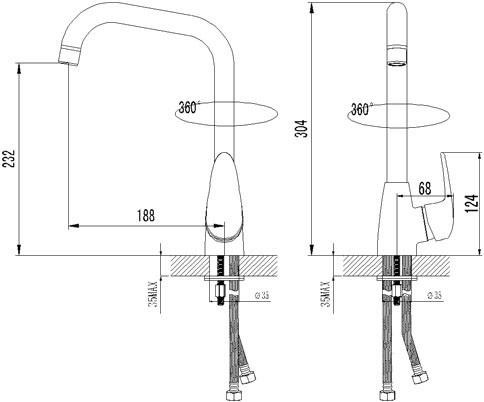 Смеситель для кухни Lemark Pramen LM3305C