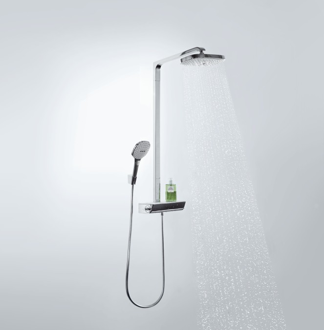 Термостат для душа Hansgrohe Raindance Select E 300 Showerpipe 27128400 белый