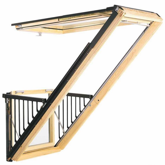 Окно-балкон мансардное Velux GDL 3066 Cabrio (РK19) 940х2520 мм