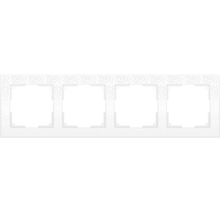 Рамка четырехместная Werkel Flock WL05-Frame-04-white белая
