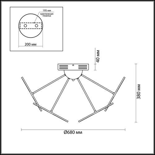 Люстра потолочная Odeon Light Spring 4104/60CL хром 608W 220V