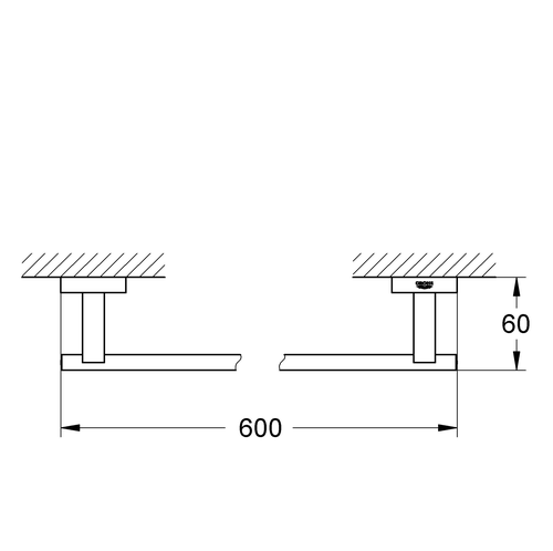 Полотенцедержатель Grohe Essentials Cube 40509001