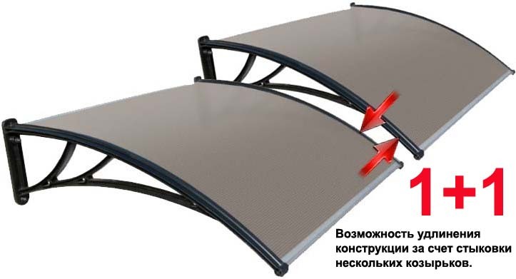 Козырек защитный Fakro Stoprain бронзовый 1500х930х280 мм