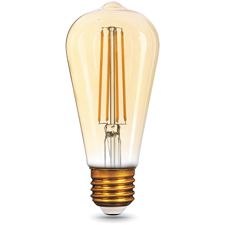Лампа светодиодная Gauss 157802008 Filament ST64 8W E27 Golden 2400К
