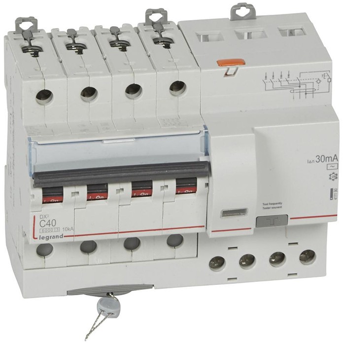 Автоматический выключатель дифференциального тока Legrand АВДТ DX3 411190 4P C 40A 30mA