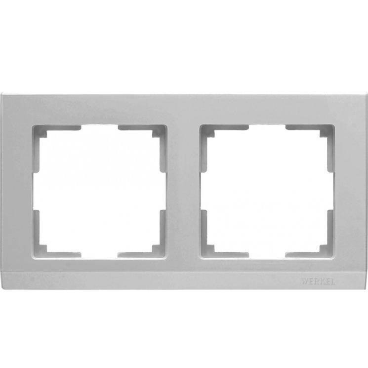 Рамка двухместная Werkel Stark WL04-Frame-02 серебряная