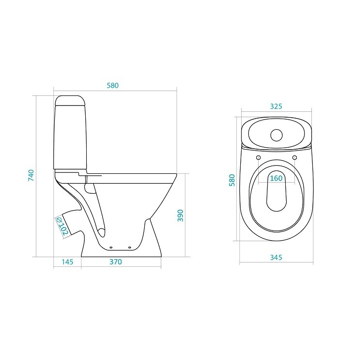 Унитаз-компакт Santek Римини 1WH302130