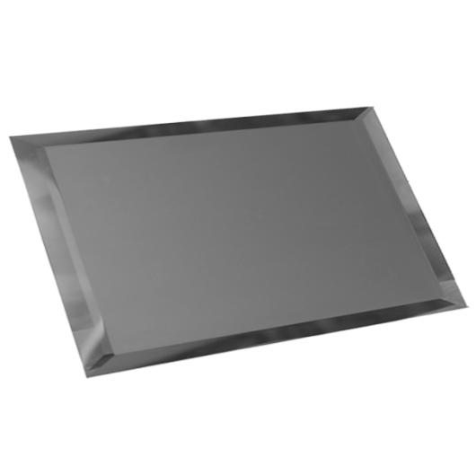 Зеркальная плитка ДСТ ПЗГм1-02 прямоугольная с фацетом 10 мм графитовая 480х120 мм