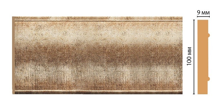 Панель декоративная Decomaster Золото B10-127 2400х100 мм