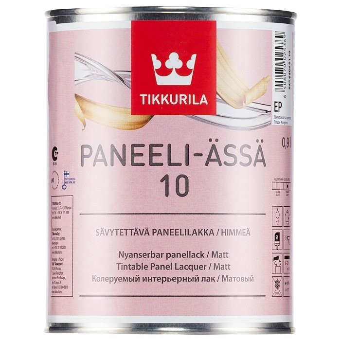 Лак Tikkurila Paneeli Assa 10 матовый 9 л
