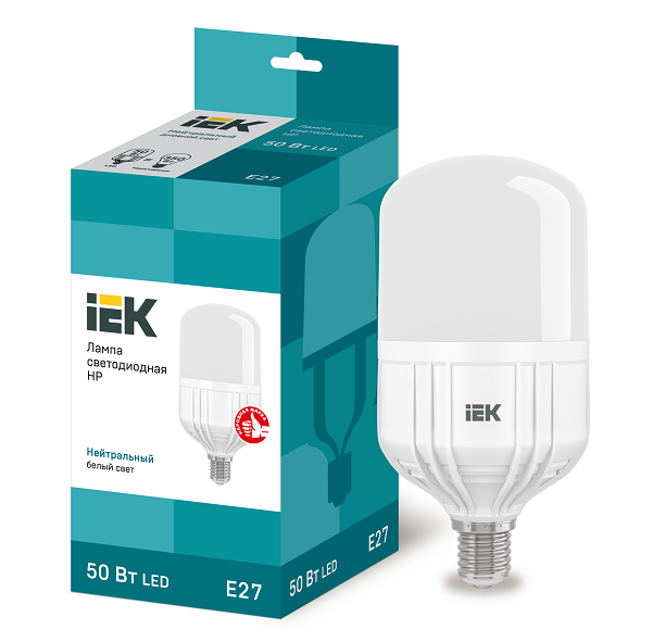 Лампа светодиодная IEK HP 50W Е27 4000К 