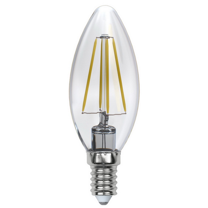 Лампа светодиодная Uniel Air LED-C35-5W/NW/E14/CL/DIM GLA01TR диммируемая прозрачная 4000K