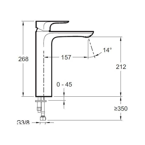 Смеситель для раковины Jacob Delafon Aleo+ E72336-CP