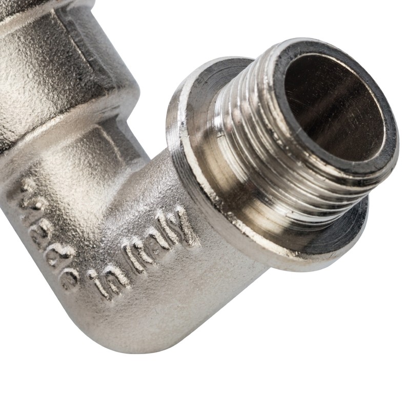 Угольник с упором Stout SFT-0016-000038 3/8 дюйма никелированный с внутренней и наружной резьбой