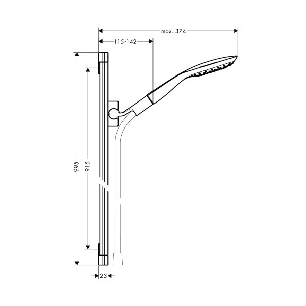 Душевой гарнитур Hansgrohe PuraVida Unica 27853400
