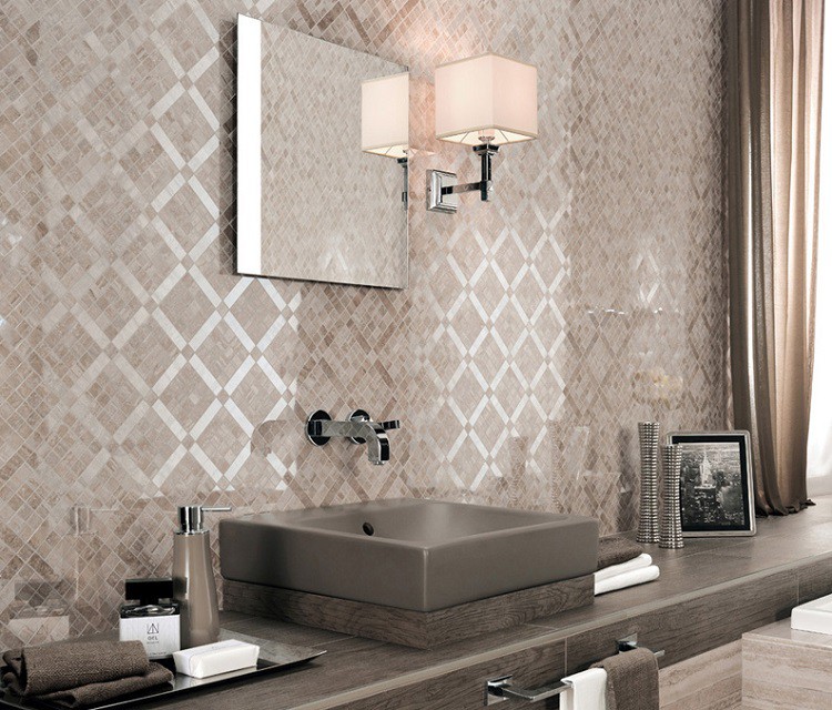 Мозаика керамическая Atlas Concorde Marvel Pro Travertino Silver Diagonal