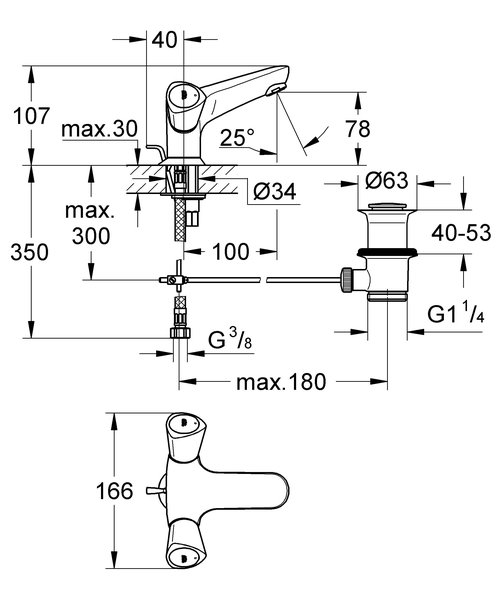 Смеситель для раковины Grohe Costa S 21255001