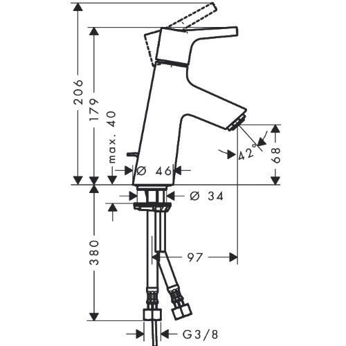 Смеситель для раковины Hansgrohe Talis S 80 72011000