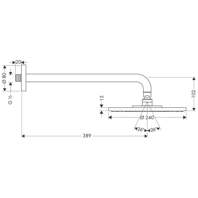 Верхний душ Hansgrohe Raindance S 27461000