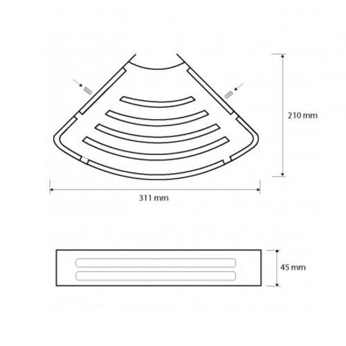 Мыльница Bemeta Cytro 102308061 угловая глянцевая