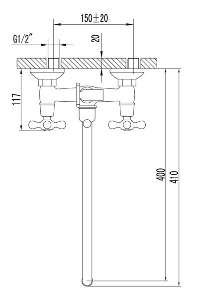 Смеситель для ванной Lemark Standard LM2151C