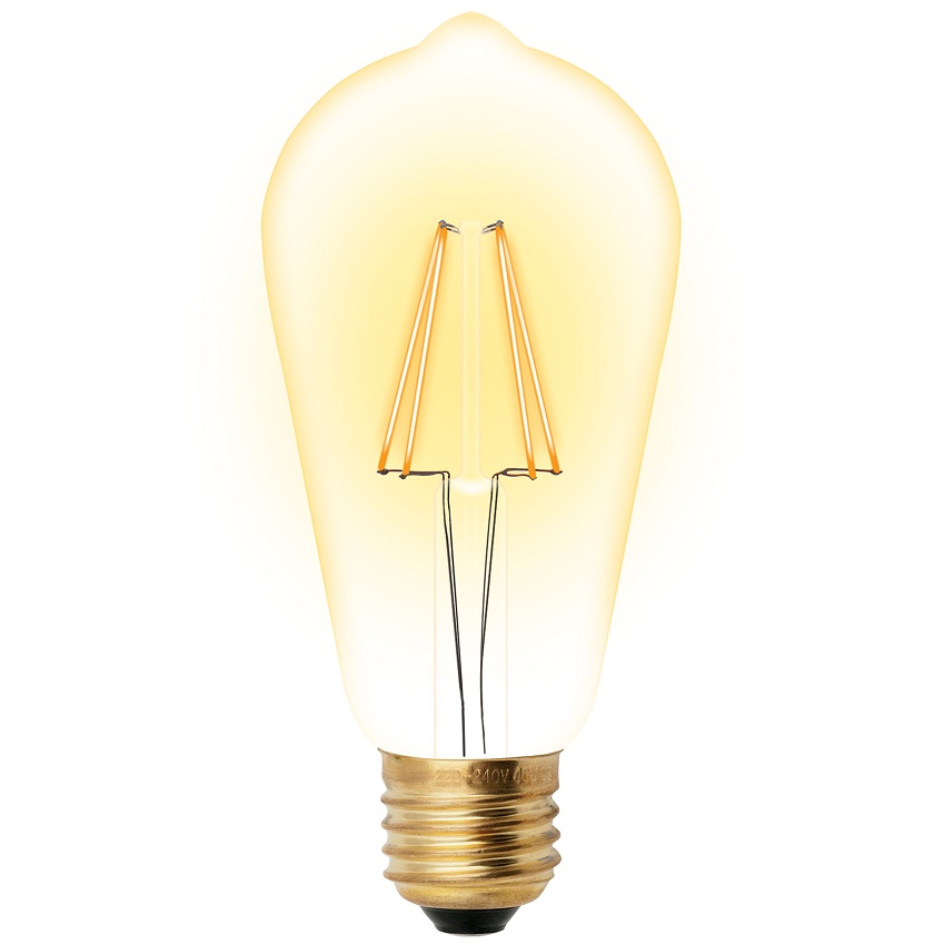Лампа светодиодная Uniel Vintage LED-ST64-5W/Golden/E27 GLV22GO