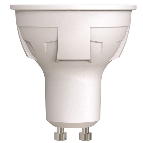 Лампа светодиодная Uniel Яркая LED-JCDR 6W/WW/GU10/FR/DIM PLP01WH диммируемая матовая 3000K