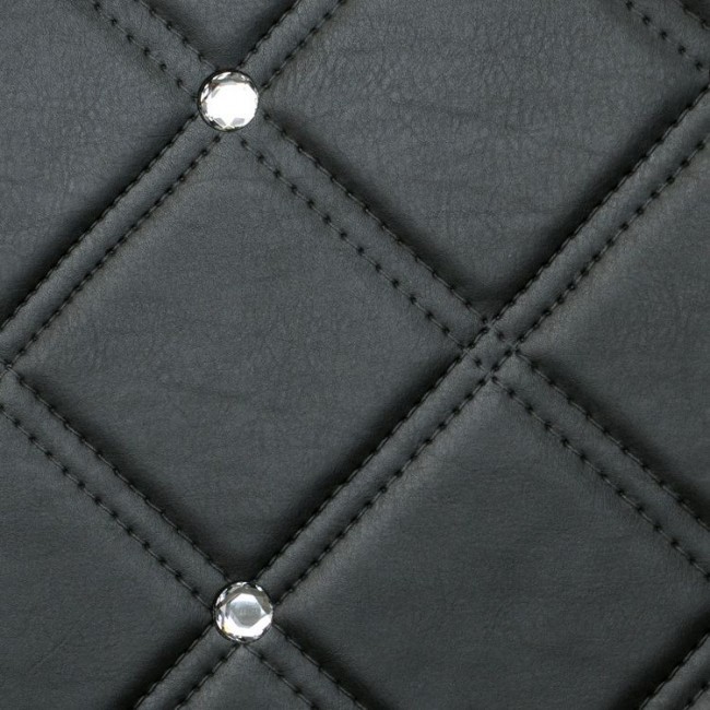 Стеновая панель Sibu Leather Line Cristal Rombo 85 Nero Silver 2612х1000 мм самоклеящаяся