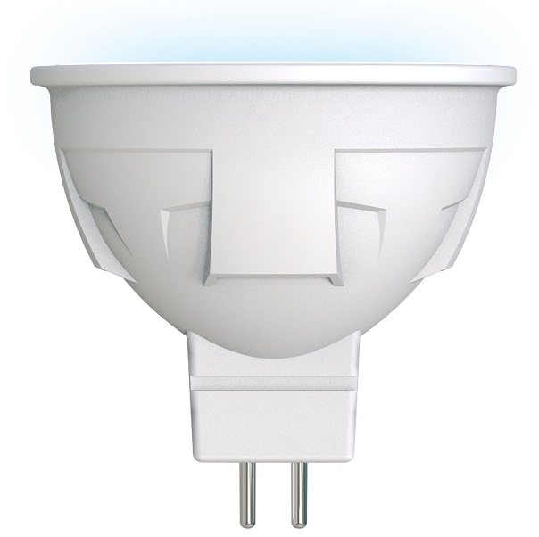Лампа светодиодная Uniel Яркая LED-JCDR 6W/NW/GU5.3/FR PLP01WH матовая 4000K