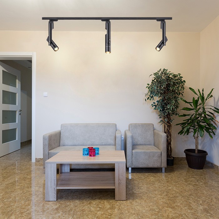 Светильник трековый светодиодный Novotech Lepide 357971 черный 12W 220V