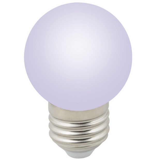 Лампа светодиодная декоративная Volpe Decor Color LED-G45-1W/RGB/E27/FR/С RGB свет
