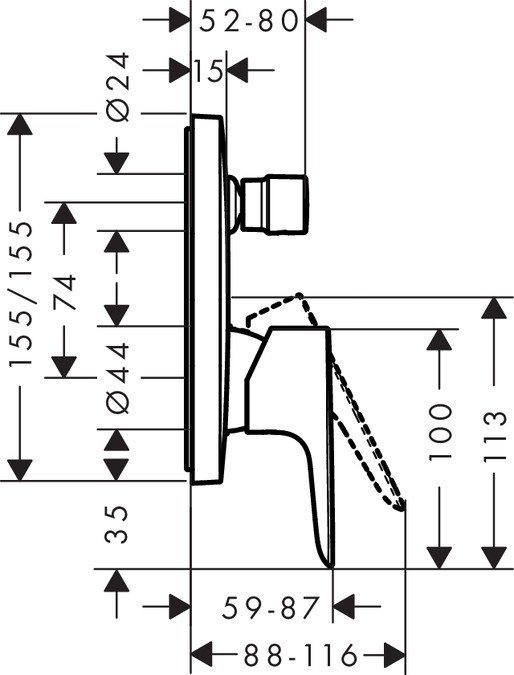 Смеситель для ванны Hansgrohe Talis E 71474000