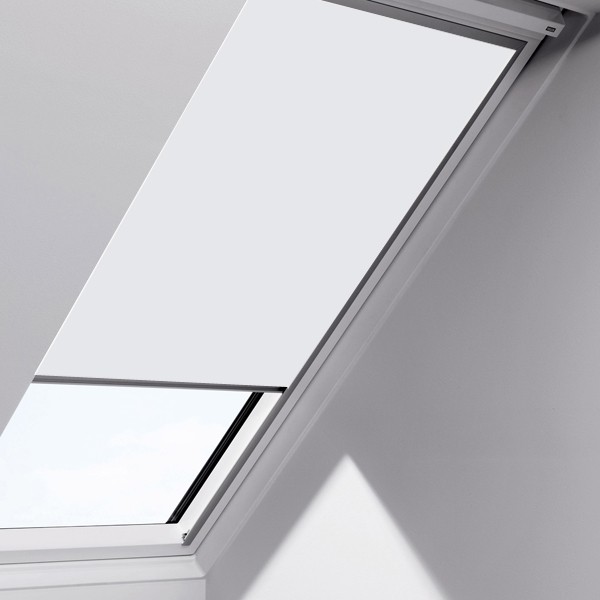 Штора рулонная Velux DKL Сиеста 1025 белая (M10) 78х160 см на направляющих