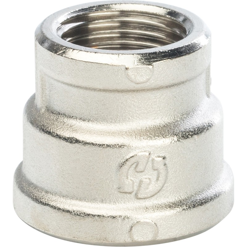 Муфта переходная Stout SFT-0006-003412 3/4х1/2 дюйма никелированная с внутренней резьбой