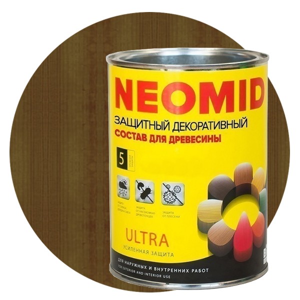 Пропитка для древесины Neomid Bio Color Ultra Дуб 0,9 л