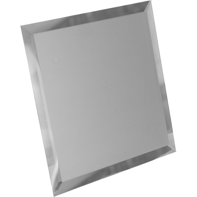 Зеркальная плитка ДСТ КЗСм1-03 квадратная с фацетом 10 мм серебряная 250х250 мм
