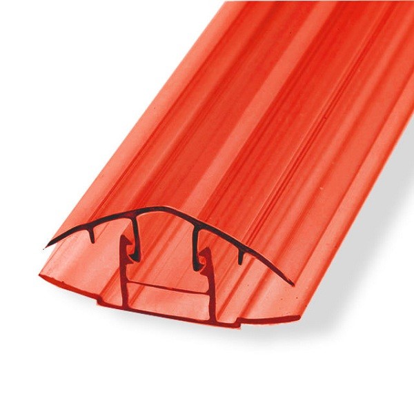 Профиль для поликарбоната Юг-Ойл-Пласт соединительный разъемный 6-10 мм красный
