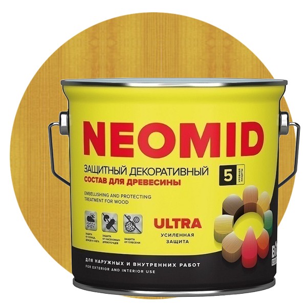 Пропитка для древесины Neomid Bio Color Ultra Калужница 2,7 л
