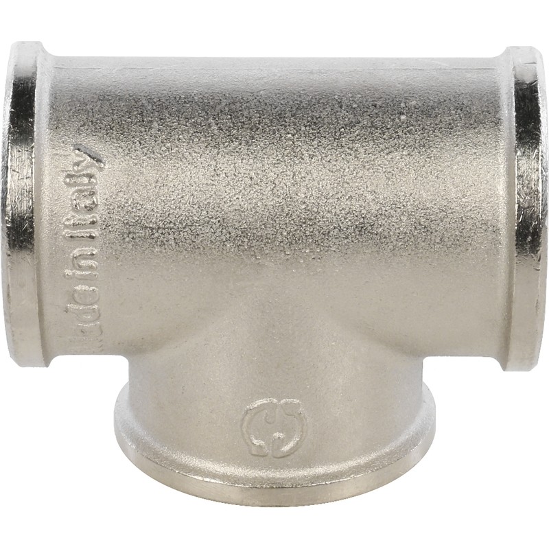 Тройник Stout SFT-0020-000001 1 дюйм никелированный с внутренней резьбой