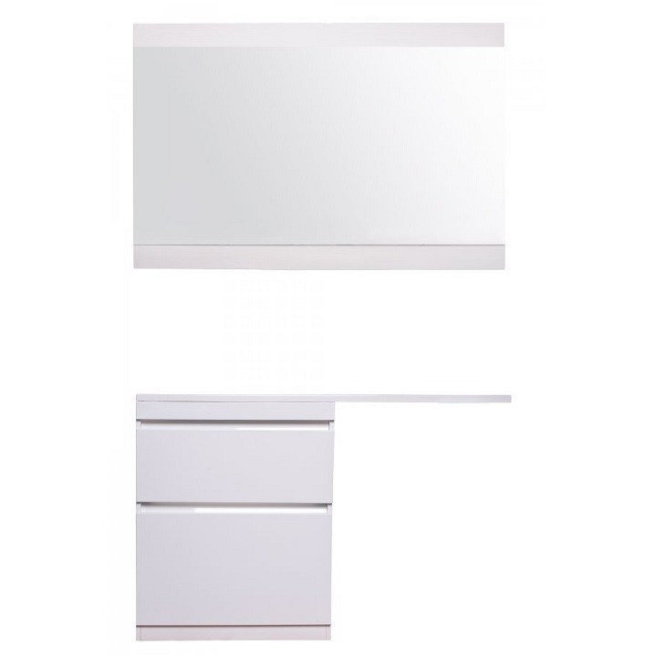Тумба с раковиной Style Line Даллас 130 L Люкс Plus белая