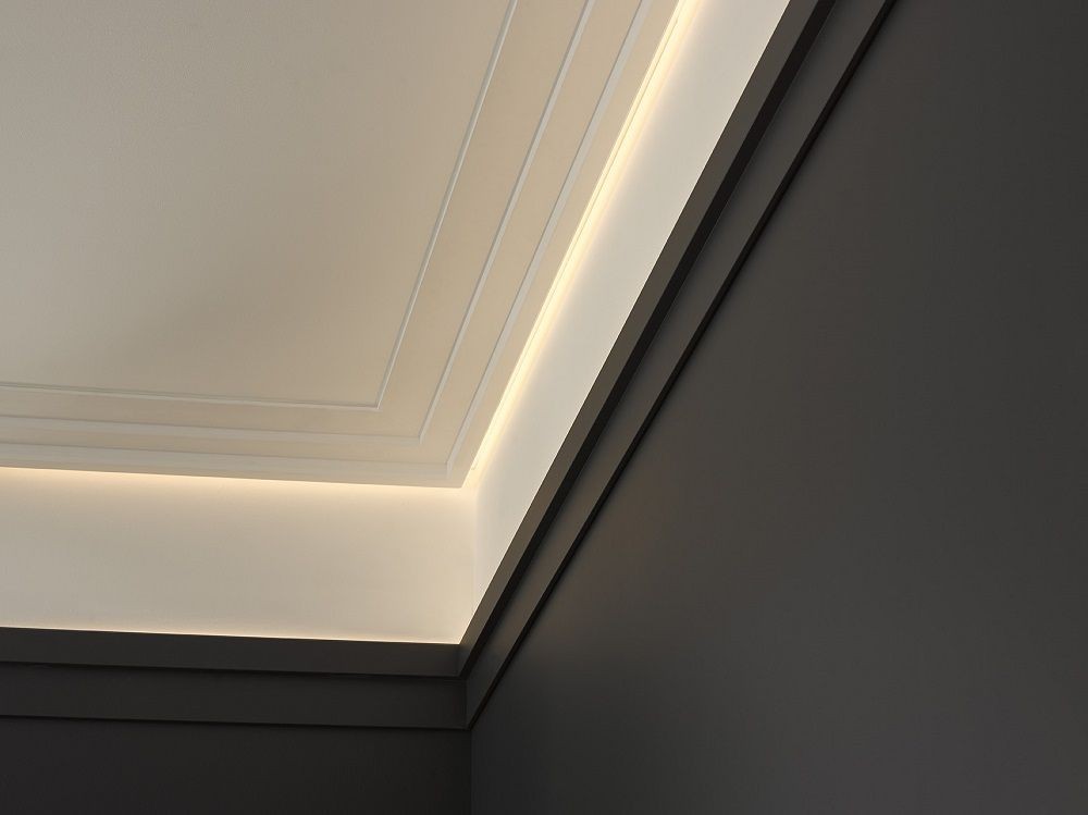 Карниз потолочный полиуретановый Orac Decor Luxxus C396 Steps 2000х61х185 мм