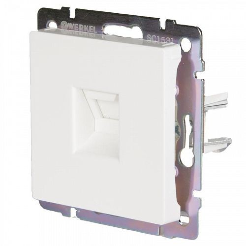 Механизм розетки телефонной Werkel WL01-RJ-11 белый