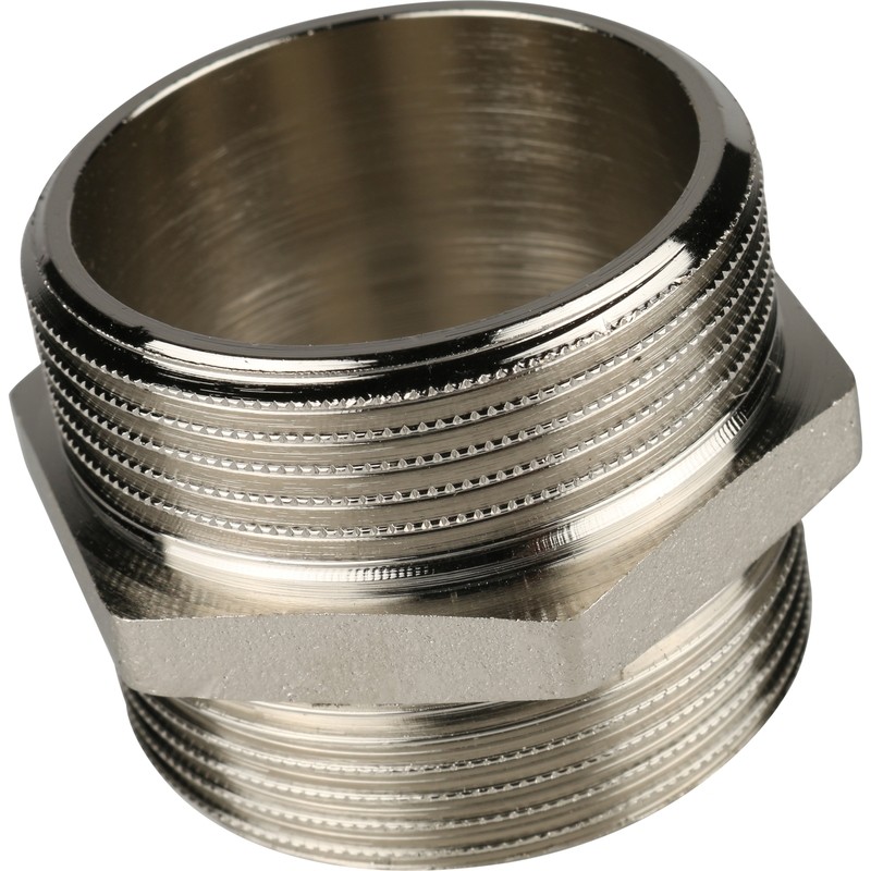 Ниппель Stout SFT-0004-112112 1 1/2 дюйма никелированный с наружной резьбой