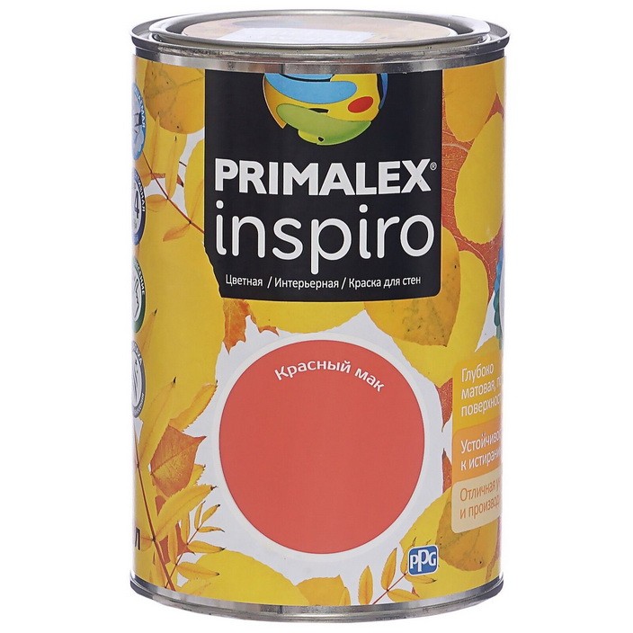 Краска интерьерная Primalex Inspiro Красный мак 1 л