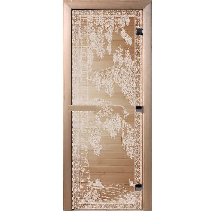 Дверь для сауны стеклянная Doorwood DW00902 Березка прозрачная 700х1900 мм