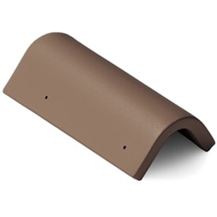 Черепица боковая цементно-песчаная Braas универсальная 420х223 мм темно-коричневая