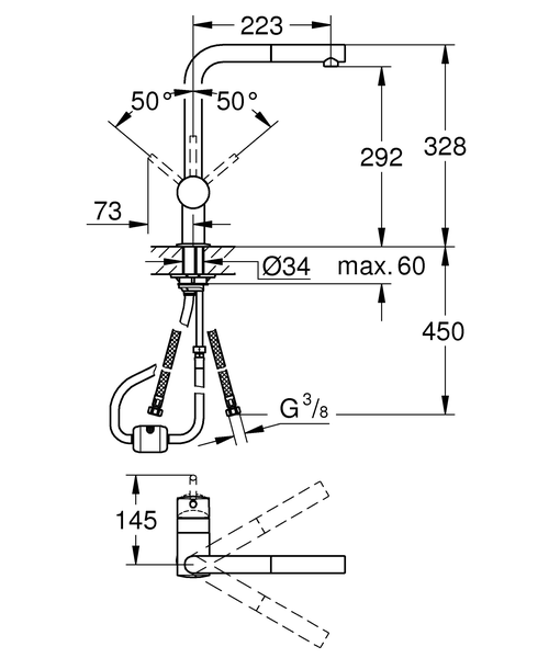 Смеситель для кухни Grohe Minta 32168000