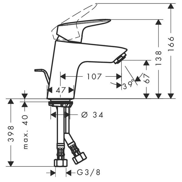 Смеситель для раковины Hansgrohe Logis 71070000