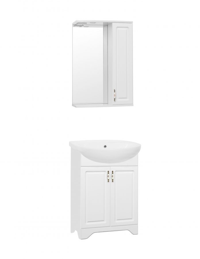 Зеркало-шкаф Style Line Олеандр-2 55/С Люкс белый