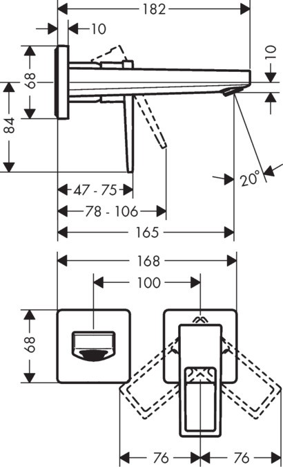 Смеситель для раковины Hansgrohe Metropol 74525000